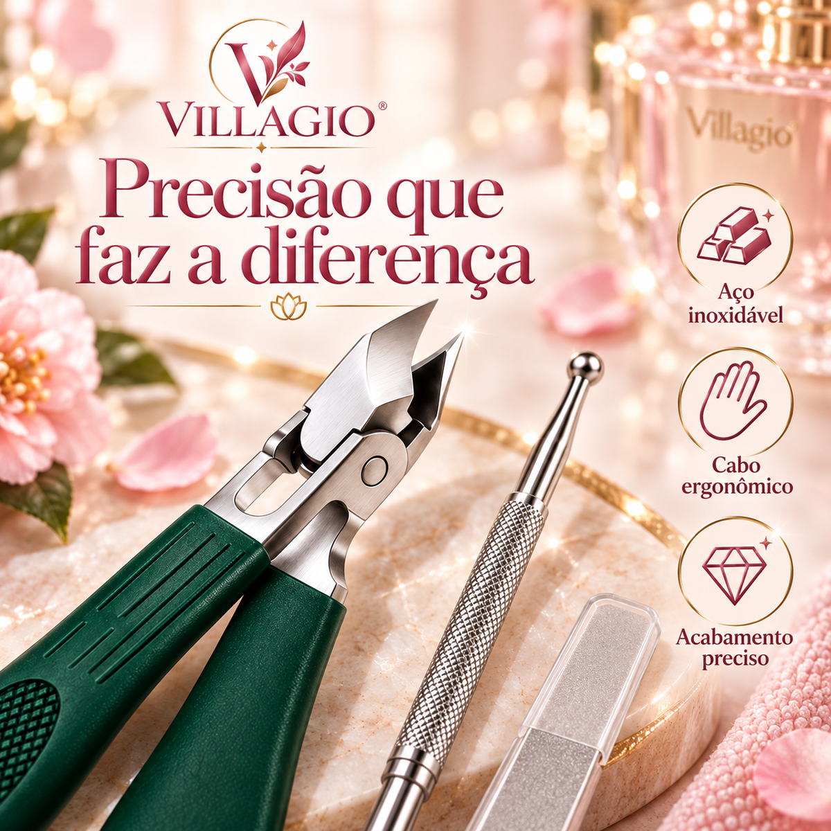 Kit Manicure Camélia Precision 3 em 1