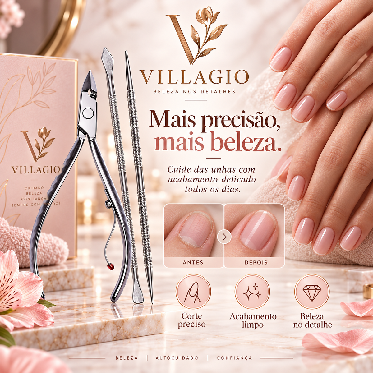 Kit Manicure Premium 3 em 1